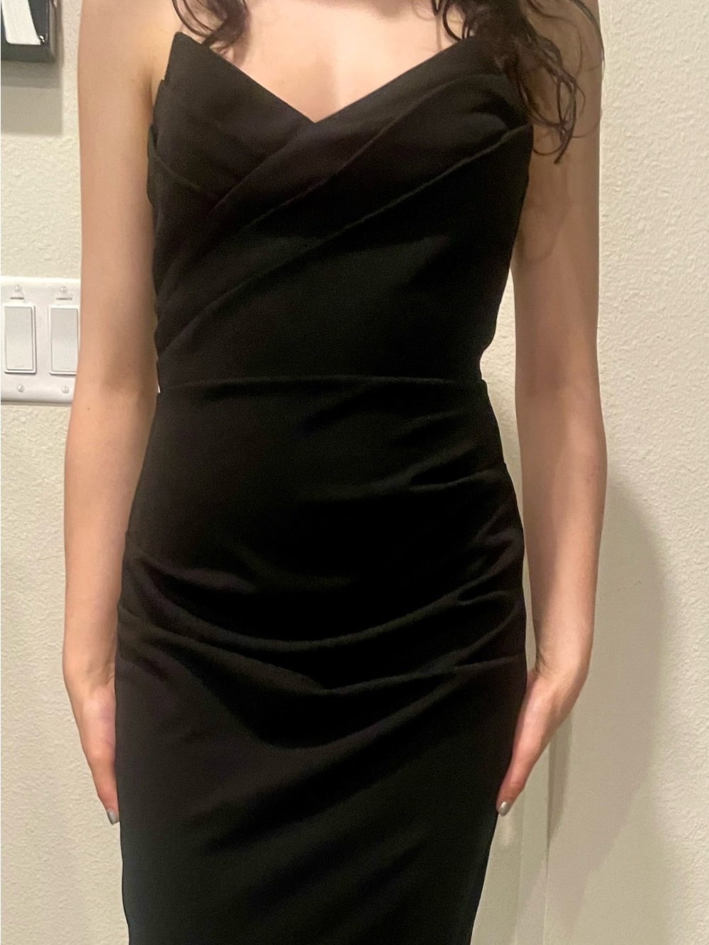 Source Unknown Black Strapless Sweetheart Sheath Dress